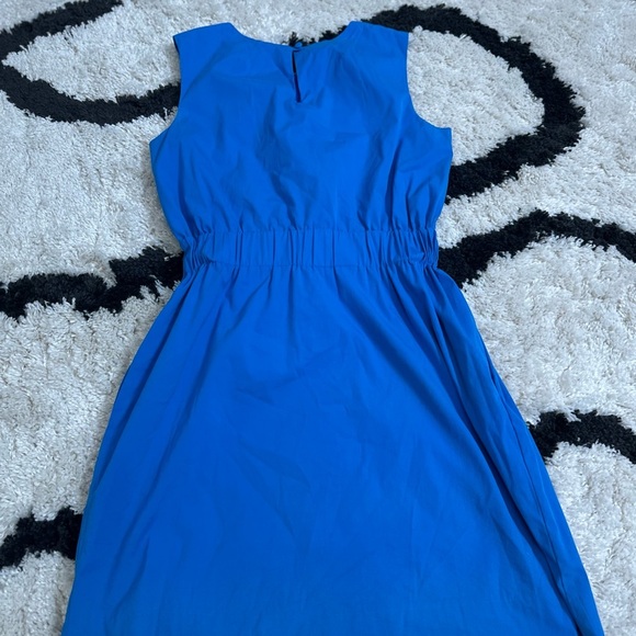 Milly Blue Tie Front Sundress Sleeveless Mini - Picture 3 of 5